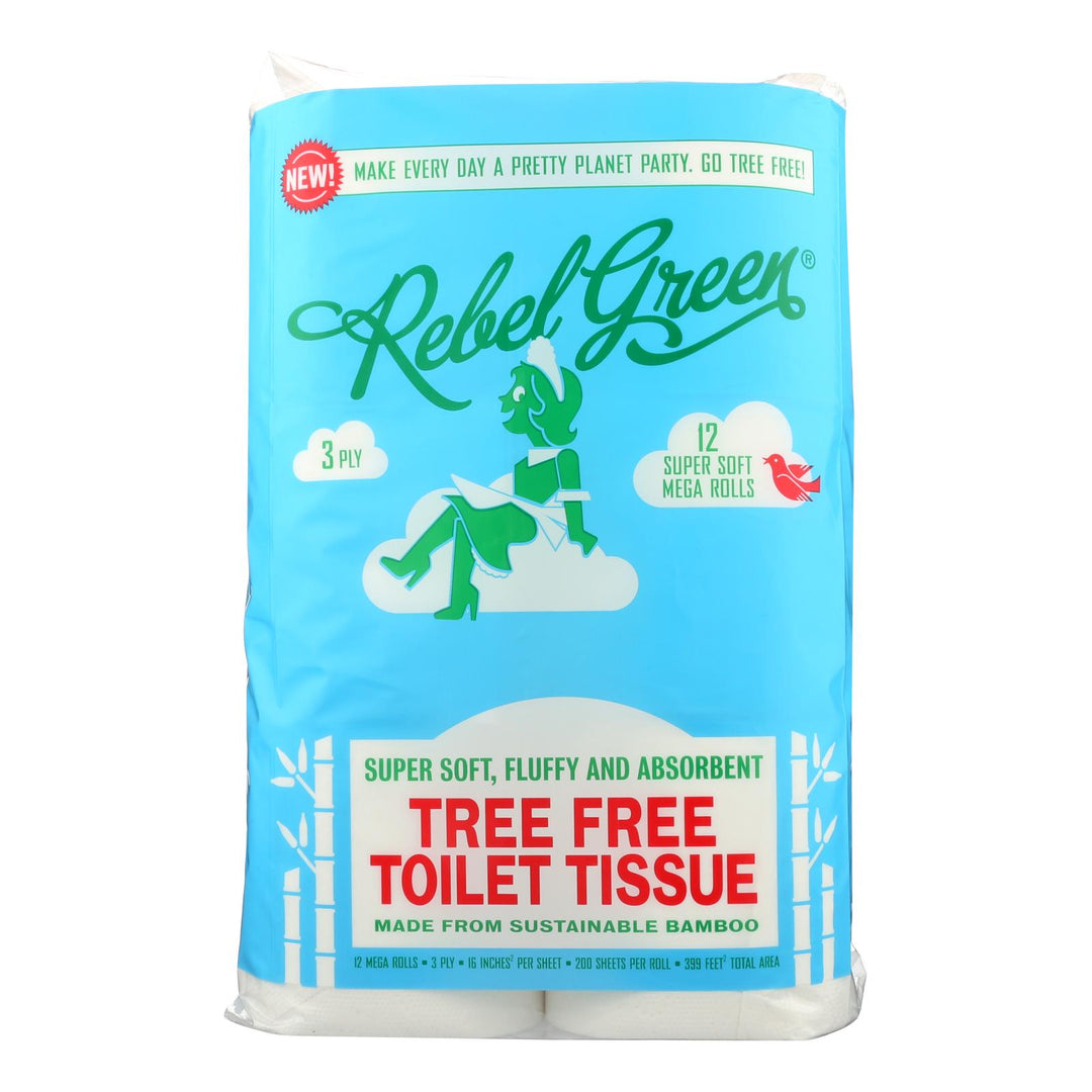 Rebel Green - Toilet Tissue Tree Free - Case Of 8 - 12 Ct - Maras Green